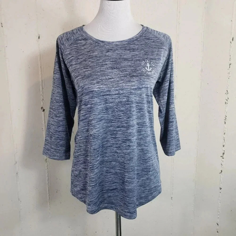 Coconut Creek L Let the Sea set you Free blue top